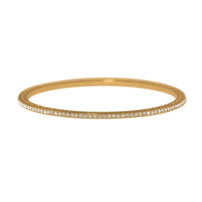 Gold Meridian Eclipse Thin Bangle