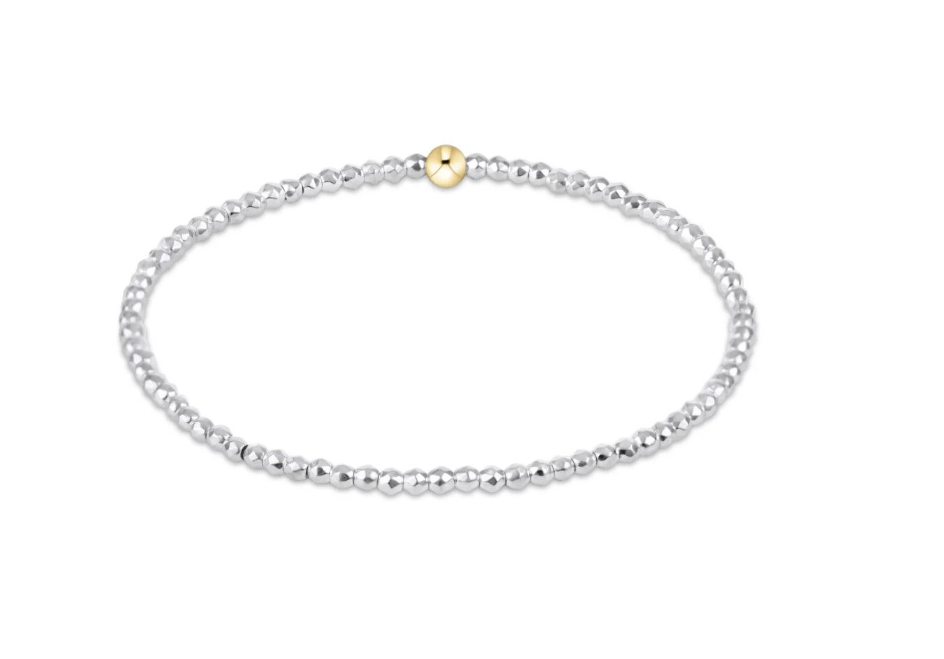 Faceted Bright Silver 2mm Hematite Bracelet