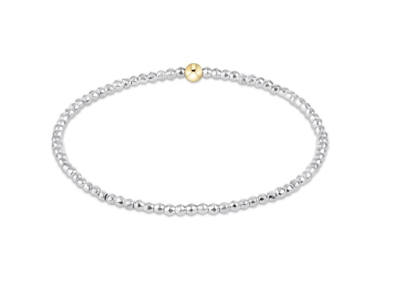 Faceted Bright Silver 2mm Hematite Bracelet