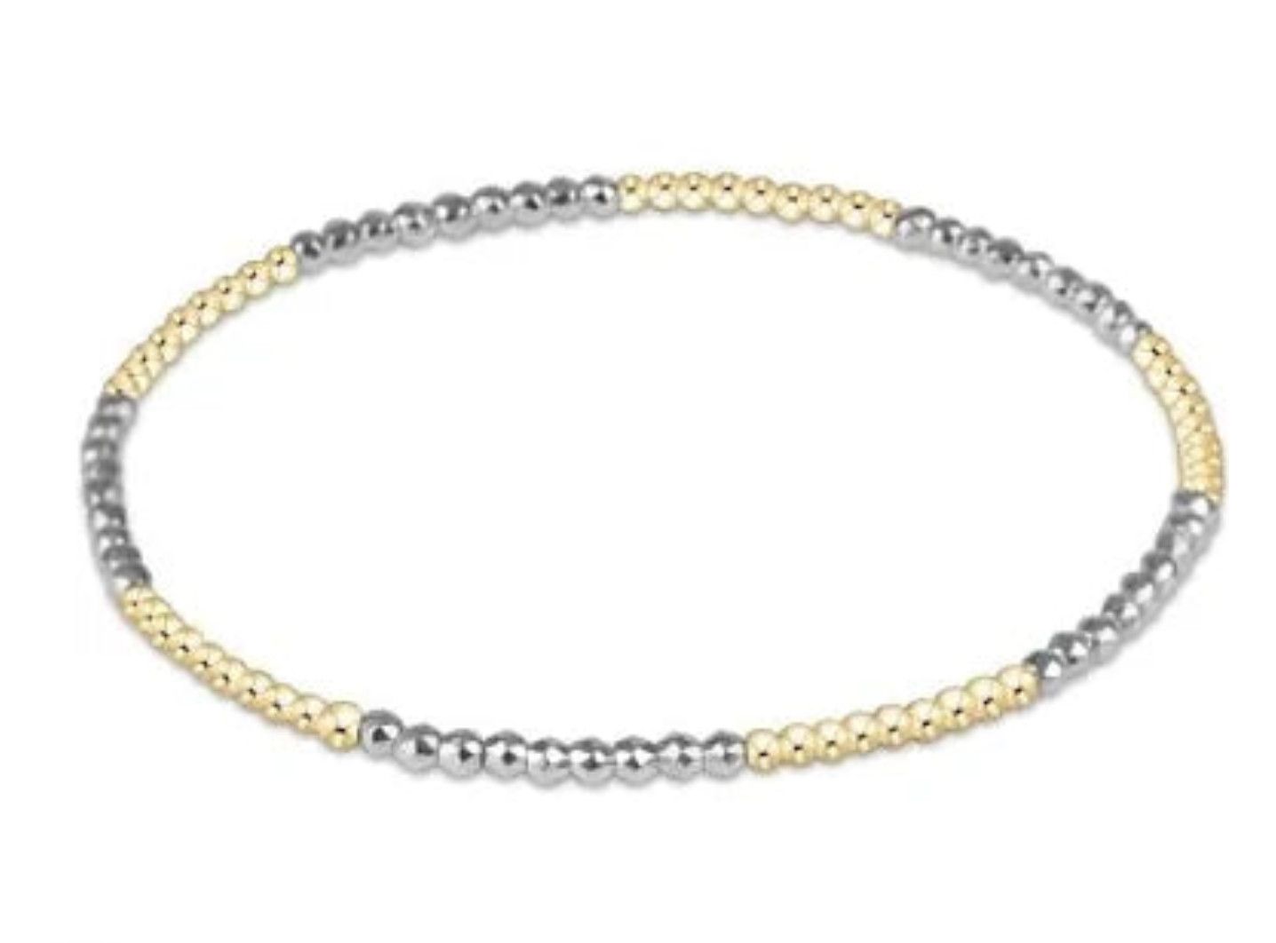 Blissful Silver 2mm Hematite Bracelet