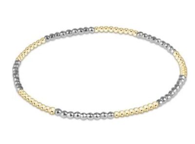 Blissful Silver 2mm Hematite Bracelet