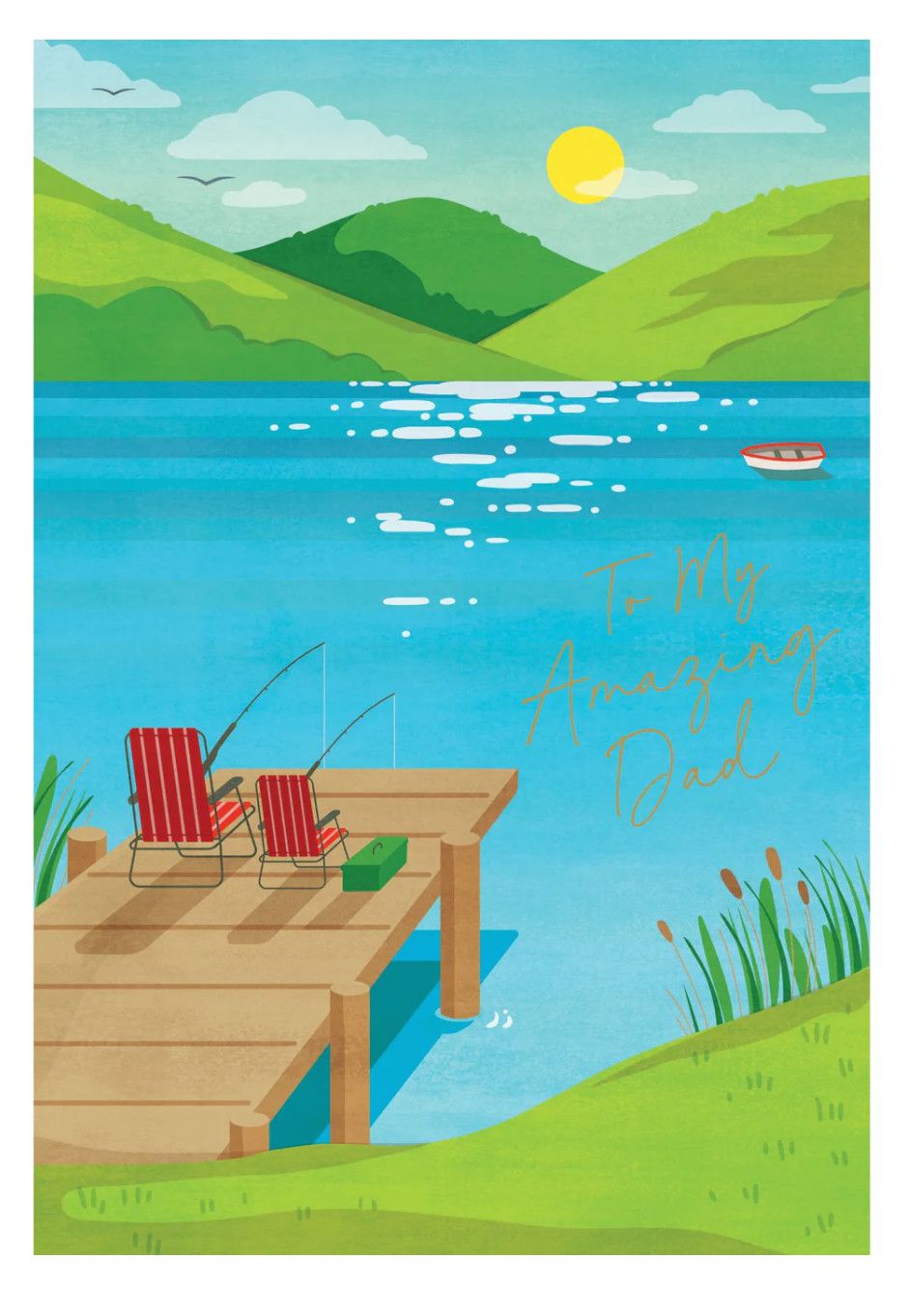 Fishing Dock Father's Day Card