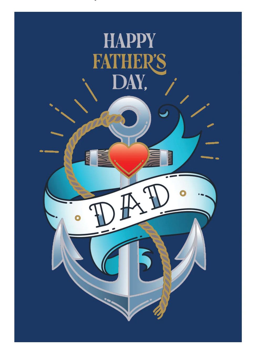 Anchor Tattoo Father's Day Card