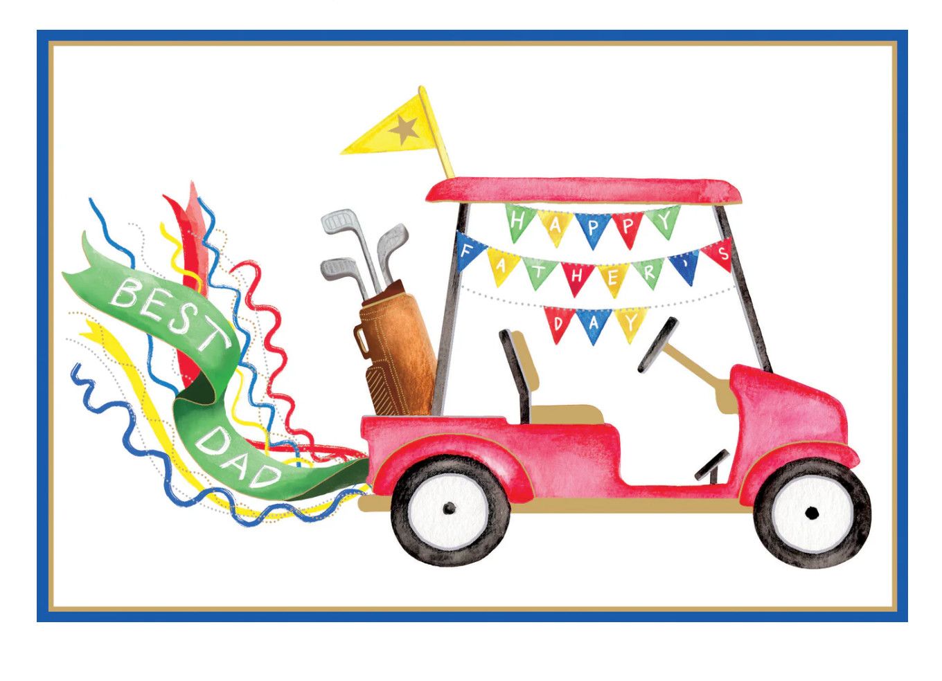 Golf Cart Father's Day Card