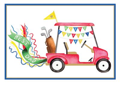 Golf Cart Father's Day Card