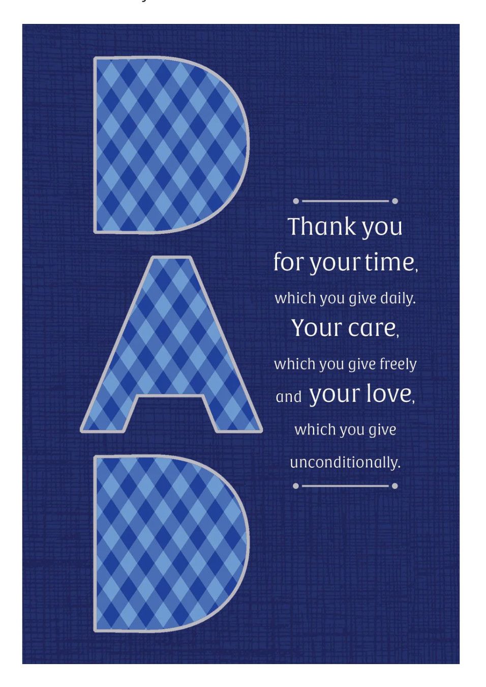 Dad Plaid Father's Day Card
