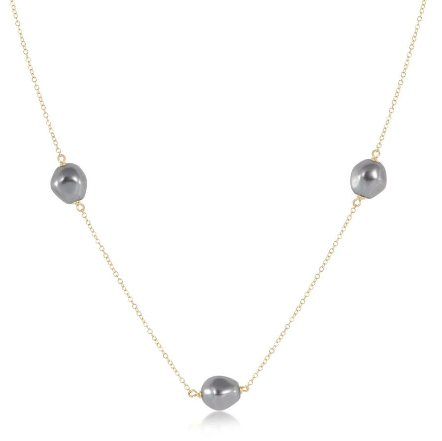 15" Admire Simplicity Choker Dark Grey Pearl