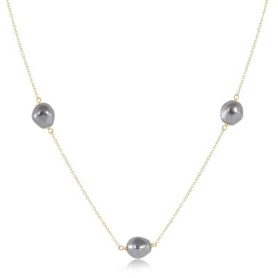 15" Admire Simplicity Choker Dark Grey Pearl
