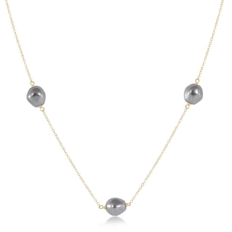 15" Admire Simplicity Choker Dark Grey Pearl