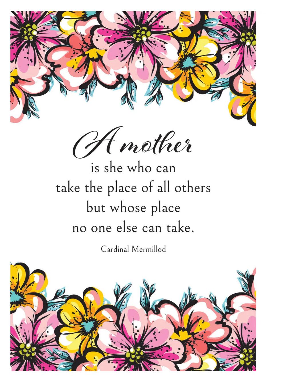 Flower Borders Mother's Day Card