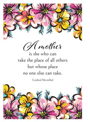 Flower Borders Mother's Day Card
