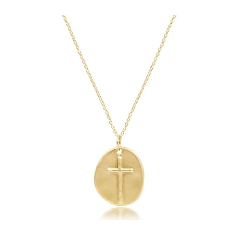 16" Necklace Gold Inspire Small Gold Charm