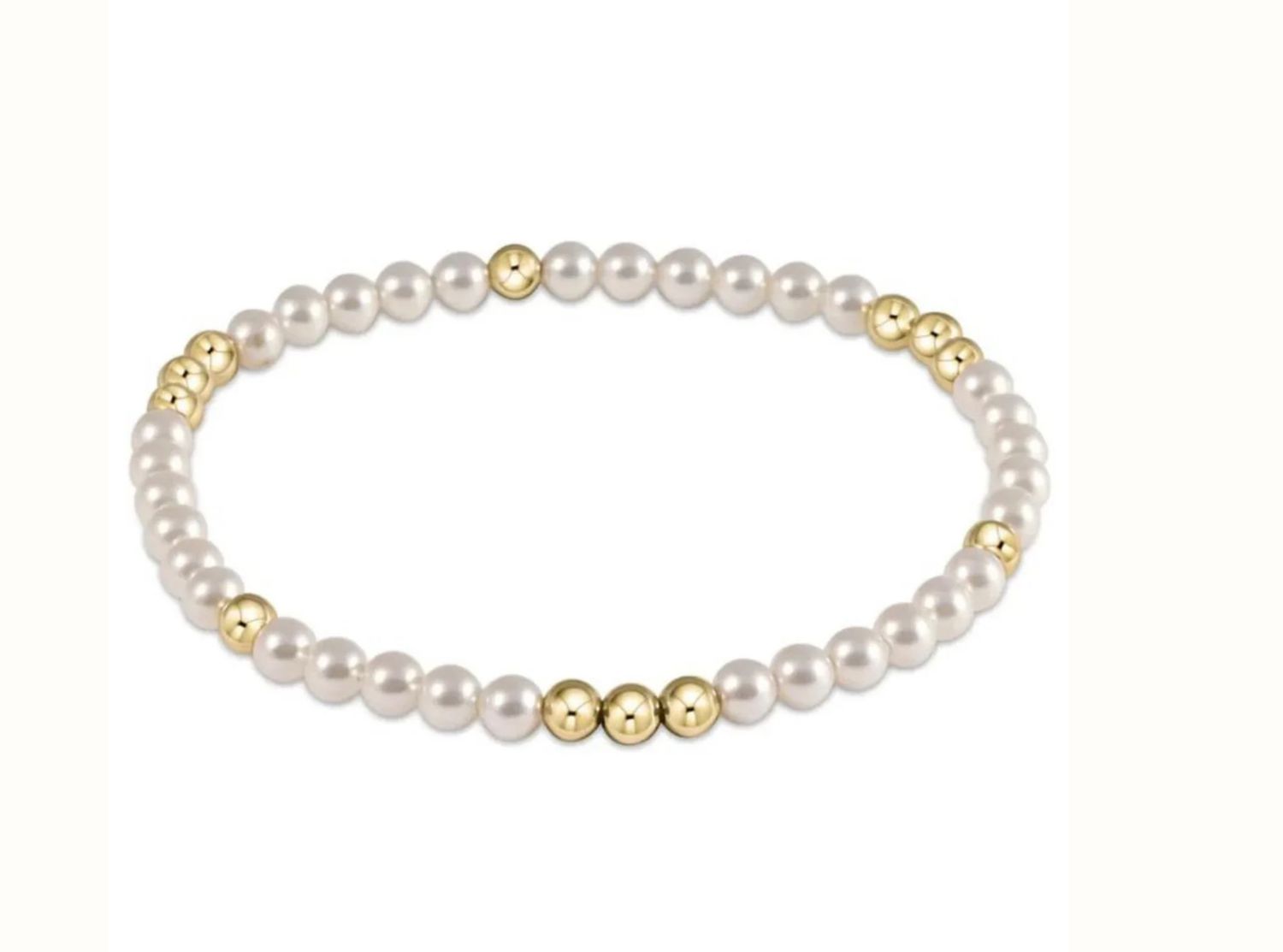 Worthy Pattern 3mm Gemstone Bracelet Pearl