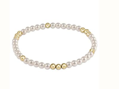 Worthy Pattern 3mm Gemstone Bracelet Pearl