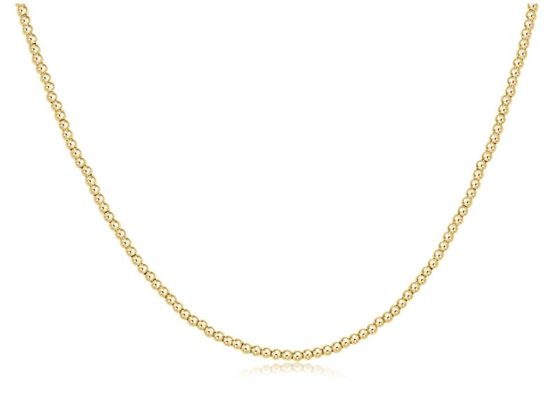 Enewton Classic Gold Bead Choker 2mm necklace, dainty gold beaded choker for layering
