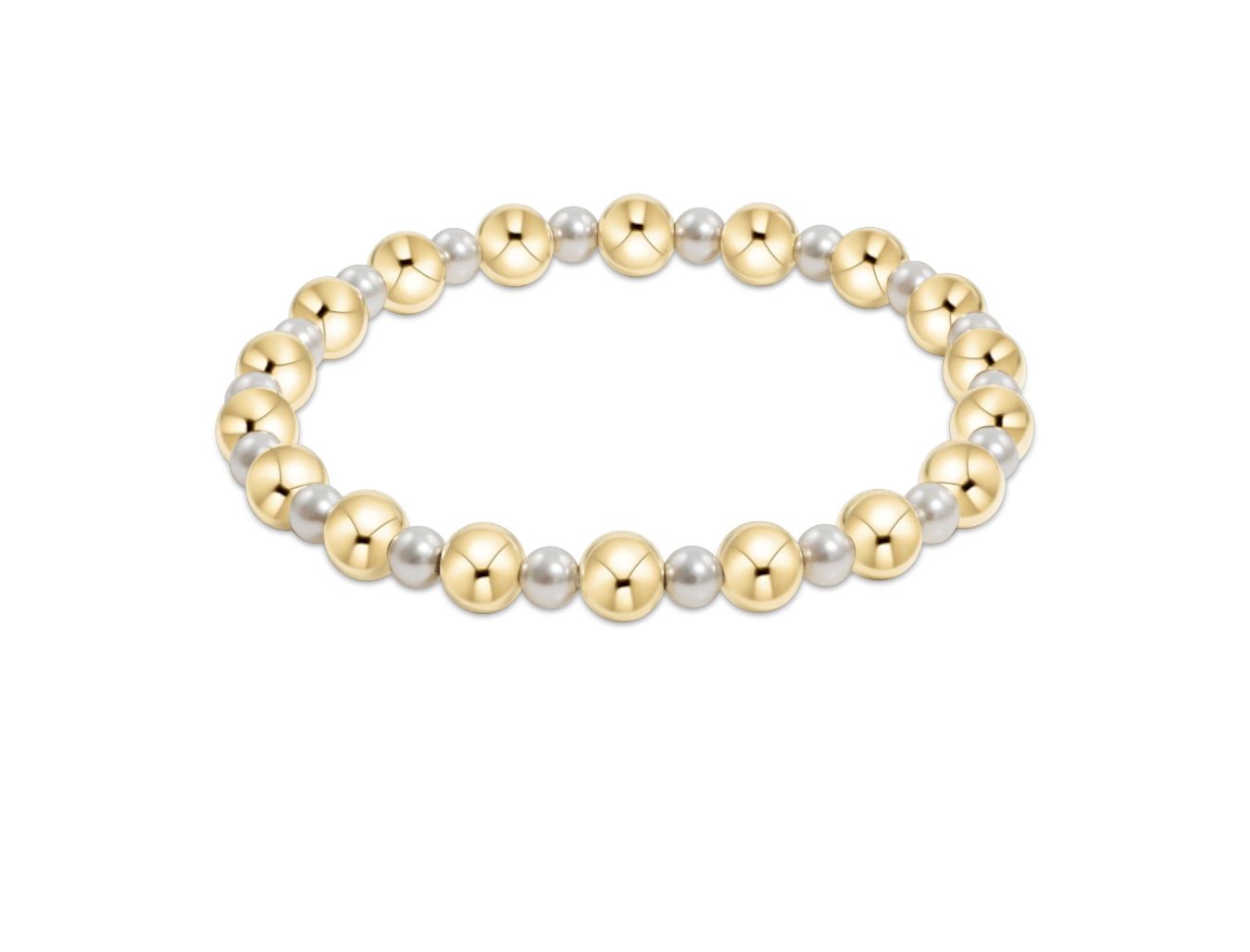 Classic Grateful Pattern Pearl Bracelet 6mm
