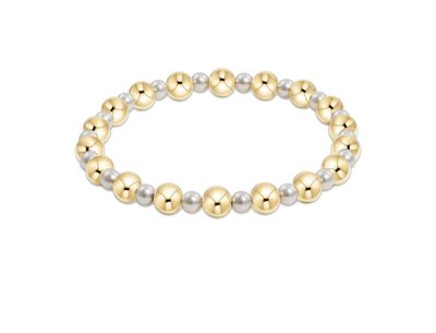 Classic Grateful Pattern Pearl Bracelet 6mm