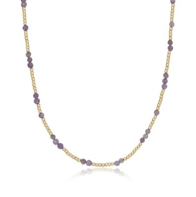 Enewton 15 inch Hope Unwritten amethyst gemstone necklace, purple beaded layering necklace
