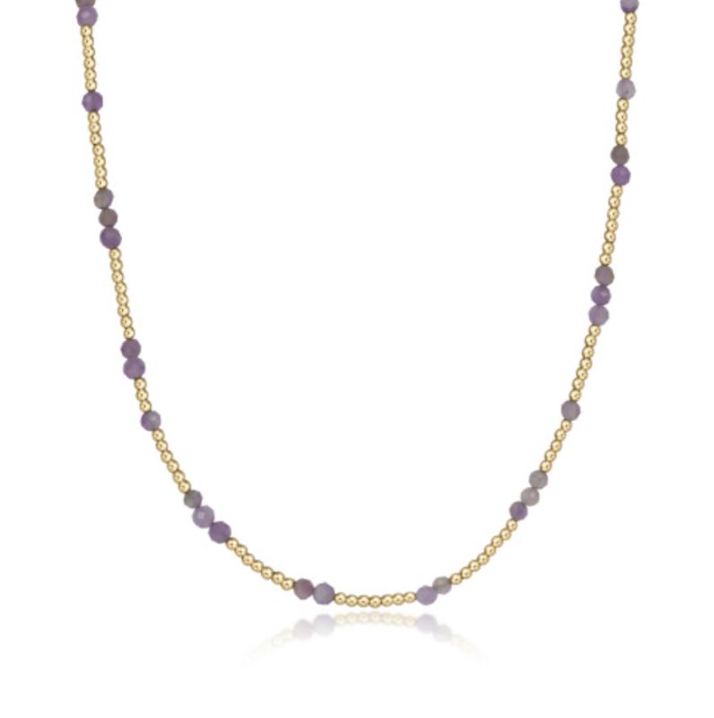 Enewton 15 inch Hope Unwritten amethyst gemstone necklace, purple beaded layering necklace
