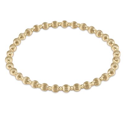 Dignity Grateful Gold Bead Bracelet 4mm