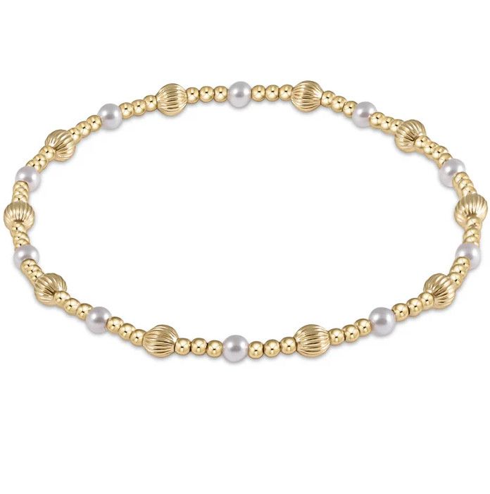 Dignity Sincerity Gemstone Pattern Bracelet 4mm Pearl
