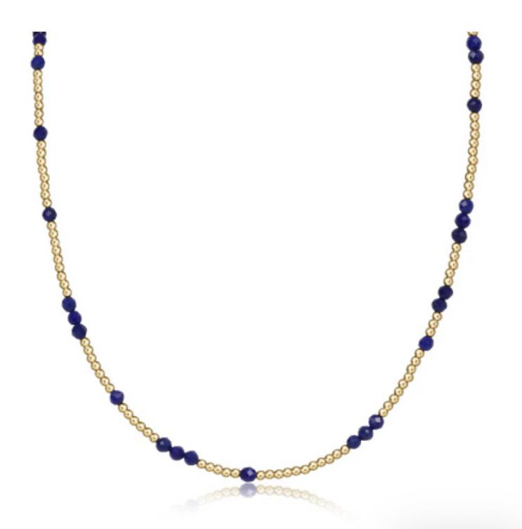 15" Hope Unwritten Gemstone Necklaces Lapis