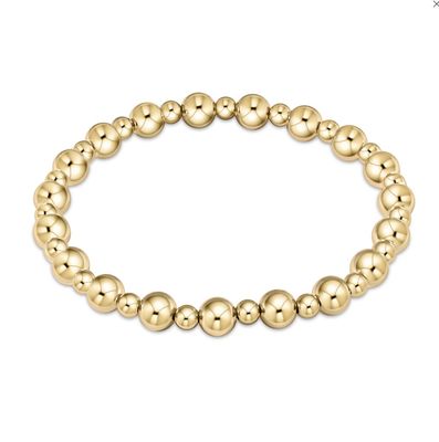 Classic Grateful Gold Bead Bracelet 6mm