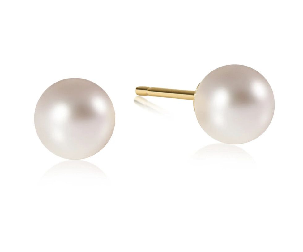 Enewton Classic Pearl Ball Stud 10mm earrings, classic pearl stud earrings for everyday wear
