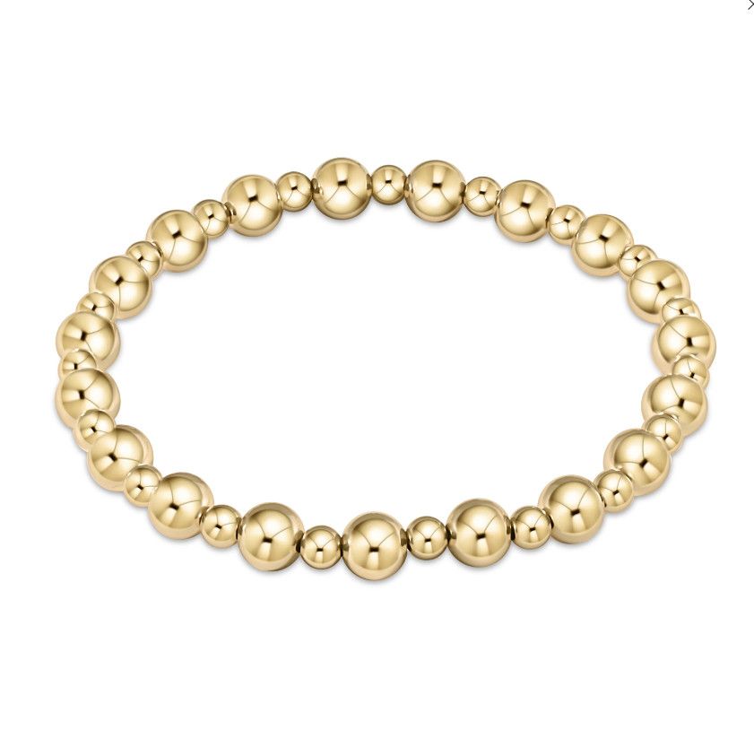 Enewton Extends Classic Grateful Bracelet 6mm gold beaded stretch bracelet for stacking
