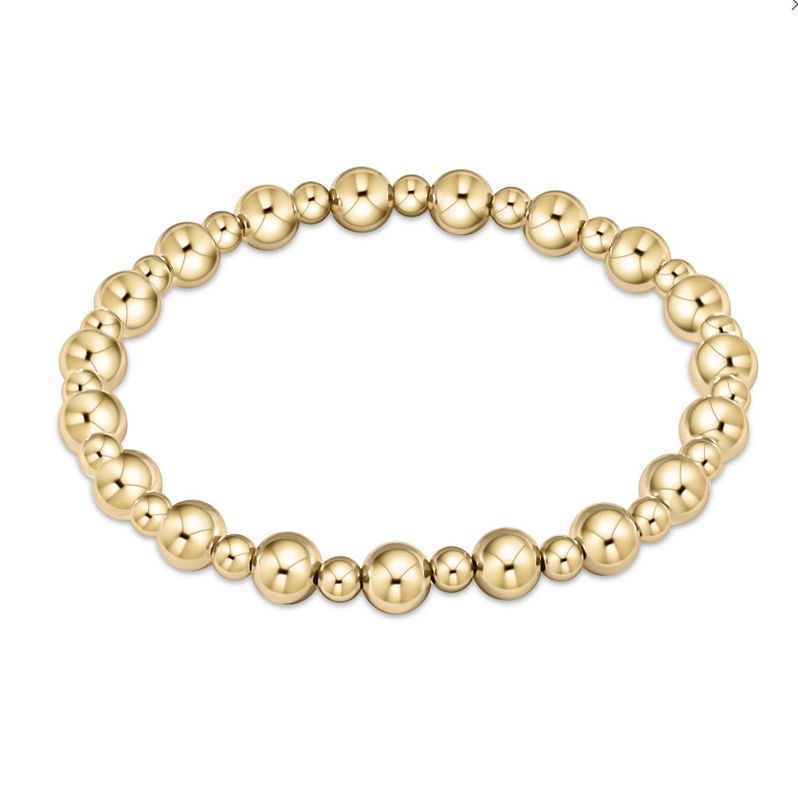Enewton Extends Classic Grateful Bracelet 6mm gold beaded stretch bracelet for stacking
