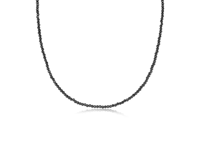 Enewton 15 inch faceted hematite choker necklace, minimalist beaded layering necklace
