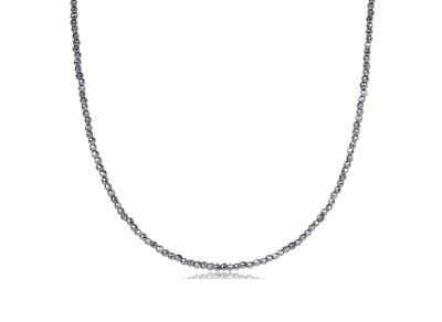 Enewton 15 inch silver faceted hematite choker necklace, minimalist beaded layering necklace
