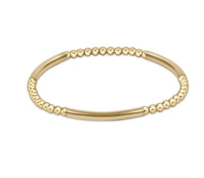 Bliss Bar Gold Pattern Bracelet 3mm