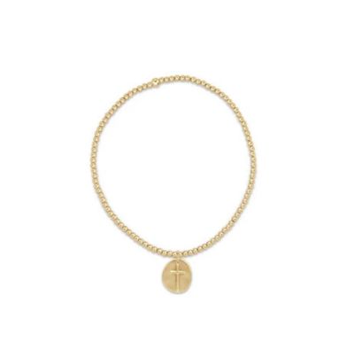 Classic Gold 2mm Bead Bracelet Inspire Small Gold Charm