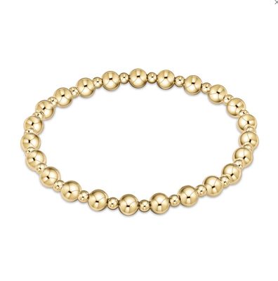 Classic Grateful Gold Bead Bracelet 5mm