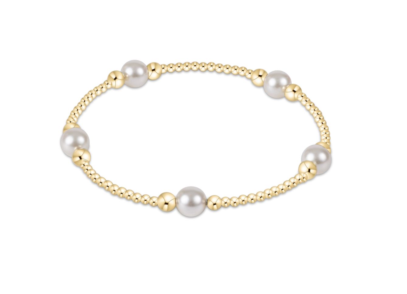Classic Purpose Pattern Pearl  Bead Bracelet 6mm