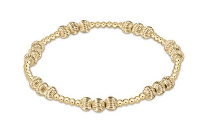 Dignity Joy Pattern Gold Bead Bracelet 4mm