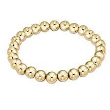 Enewton Extends Classic Gold Bead Bracelet 7mm, gold beaded stretch bracelet for stacking
