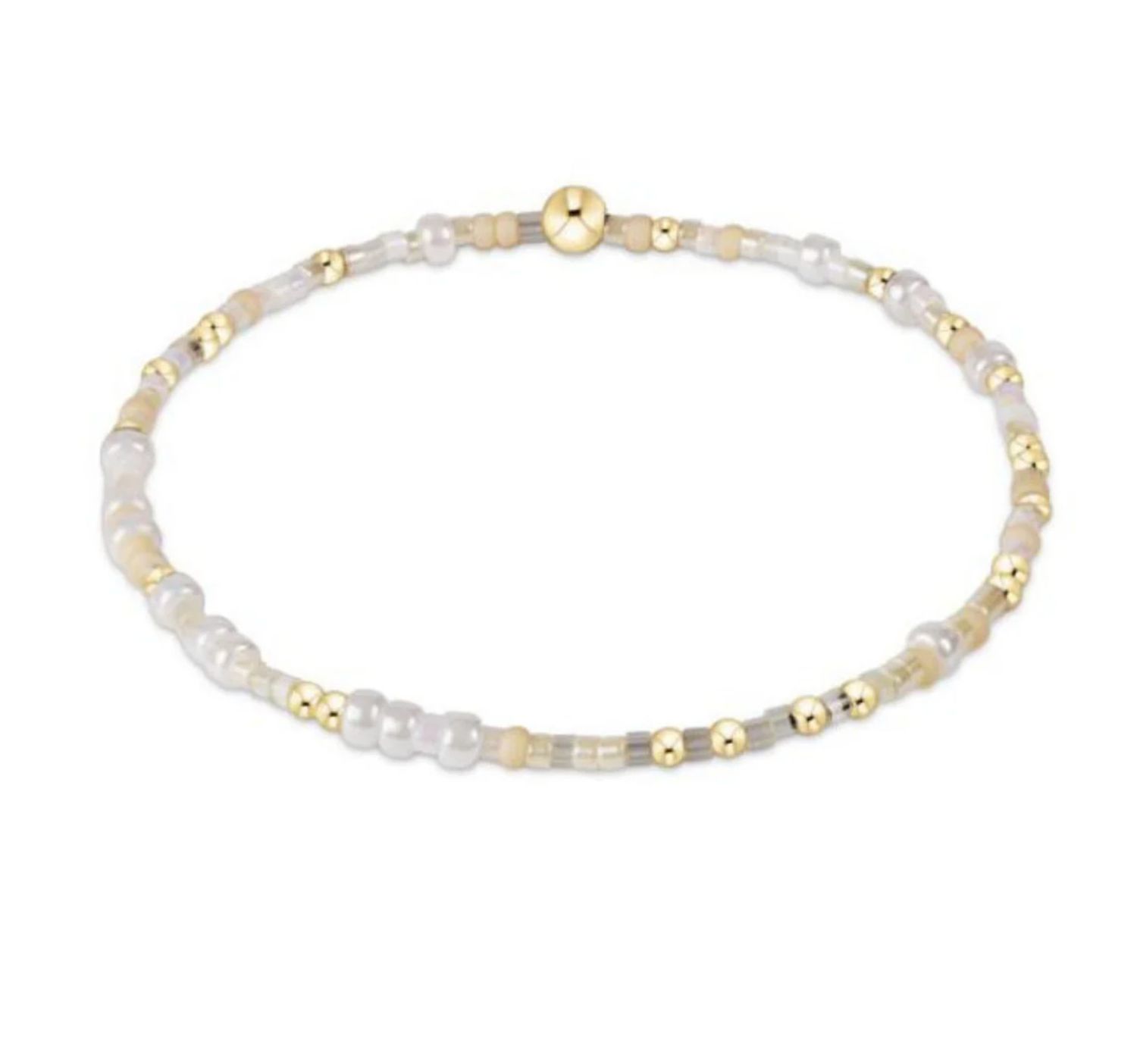 Enewton Extends Hope Unwritten gold beaded bracelet, stackable stretch bracelet for everyday wear
