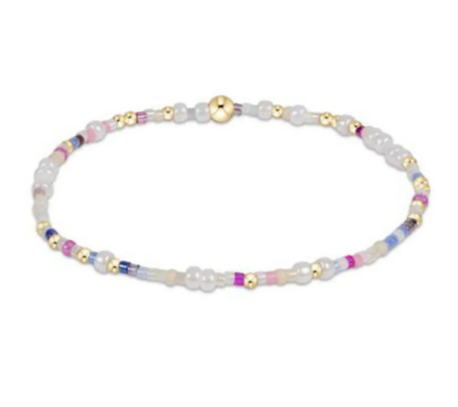 Enewton Extends Hope Unwritten gold beaded bracelet, stackable stretch bracelet for everyday wear

