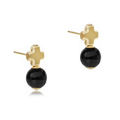 Signature Cross Gold Stud - Onyx