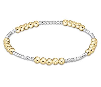 Classic Blissful Mixed Metal Bracelet 2mm/4mm
