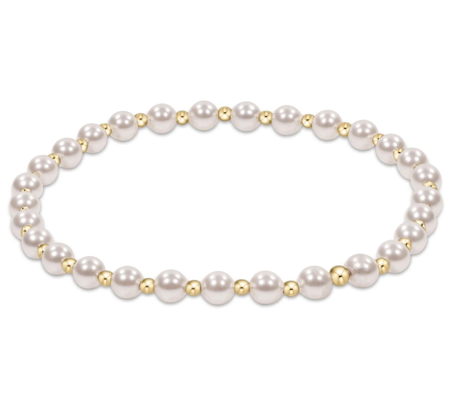 Classic Grateful Pattern Pearl Bracelet 4mm