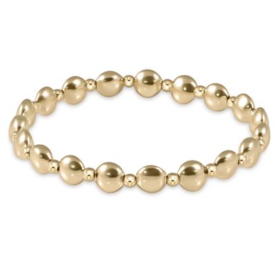 Honesty Gold Grateful Pattern Bracelet 6mm