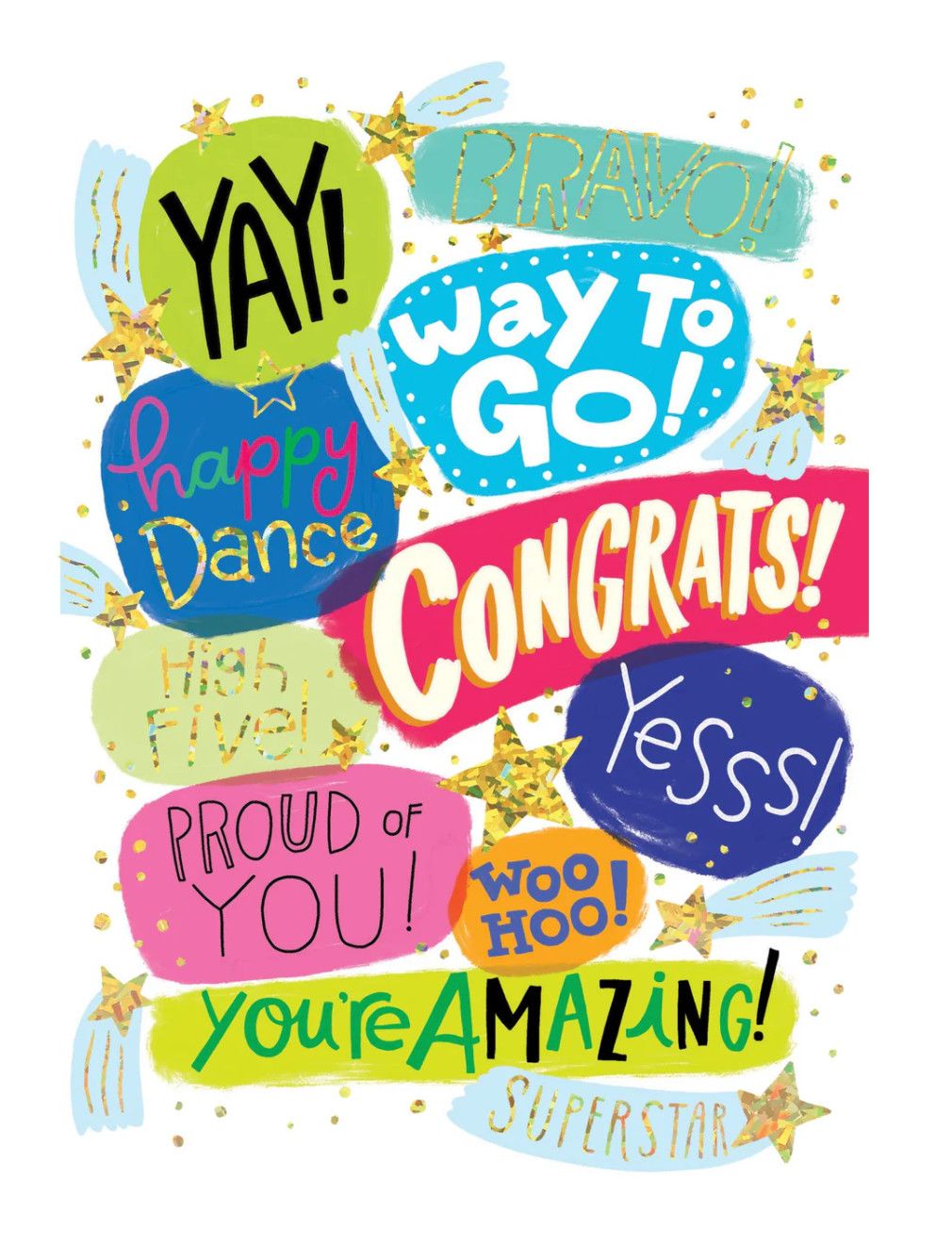 Congrats Words Graduation Card