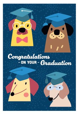 Grad Dog Graduation Card