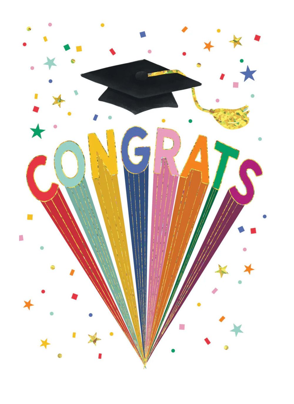 Congrats Burst Graduation Card