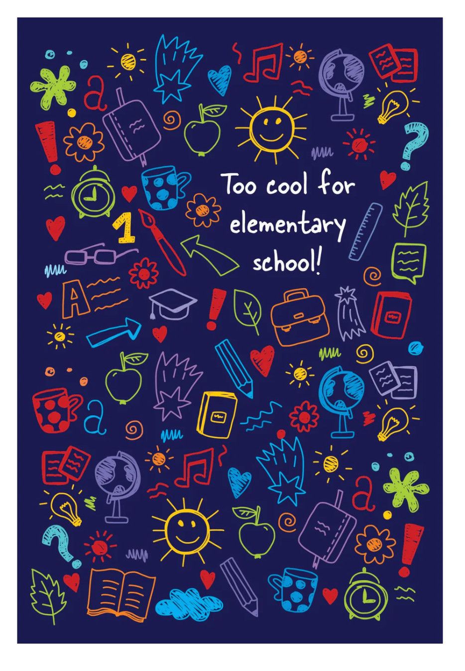 Colorful Grad Icons Graduation Card