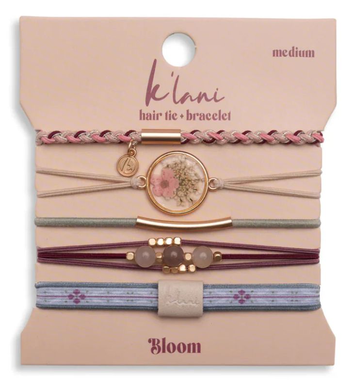 Bloom Hair Tie Bracelet Set