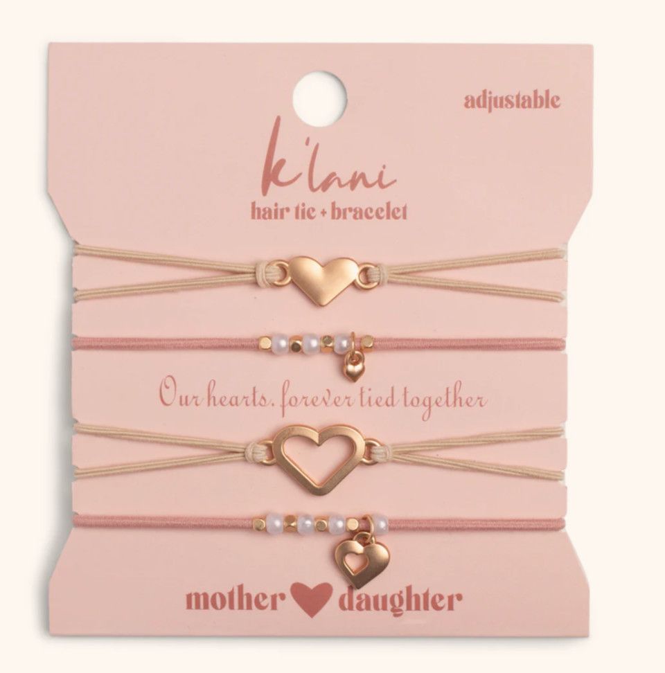 Mother  Daughter Hair Tie Bracelet Set